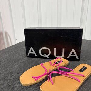 ✨ Aqua Zeus Leather Slide Sandals – Pink – NWT – Size 7 MSRP $59 | Your Price $2